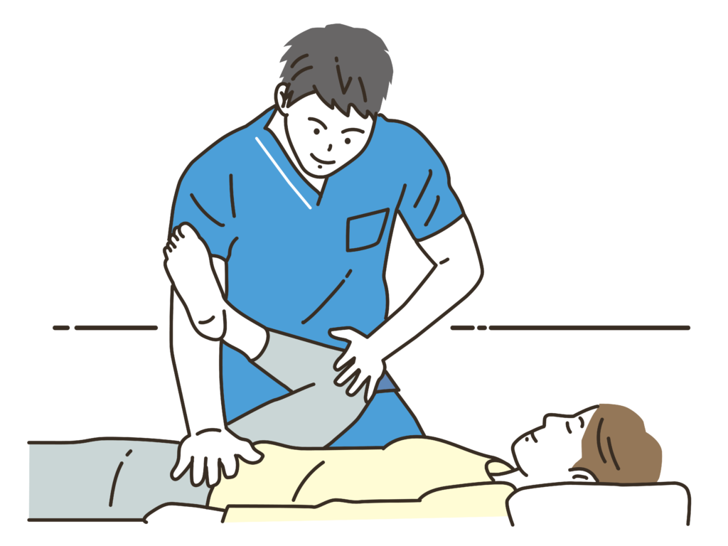 在宅でのリハビリテーションの様子